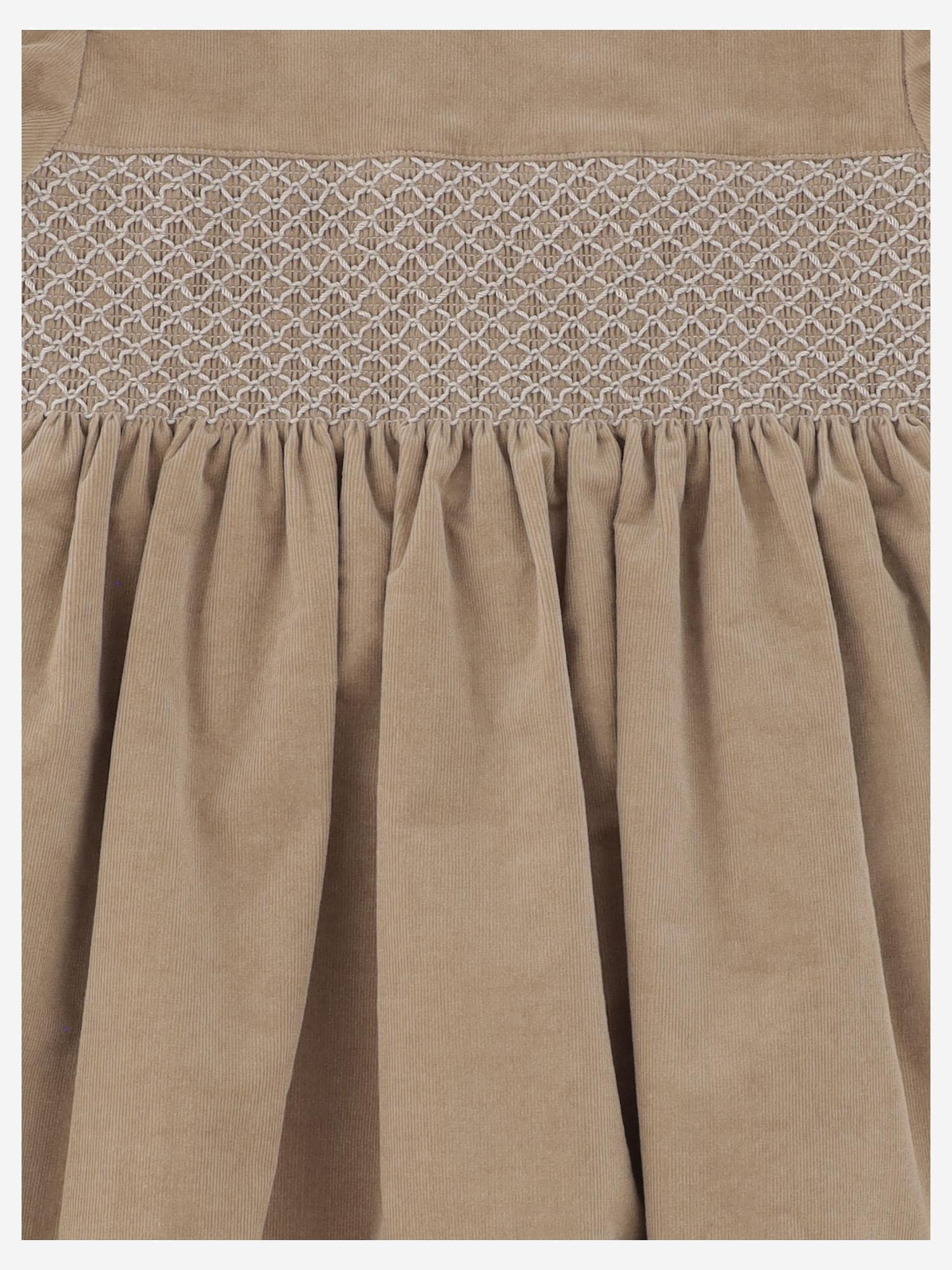 ABITO IN COTONE STRETCH CON SMOCK LILLI 56 NICOLETTA FANNA KIDS 