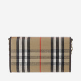 PORTAFOGLIO HIGHLANDS CON TRACOLLA 8112274 SAND BURBERRY 