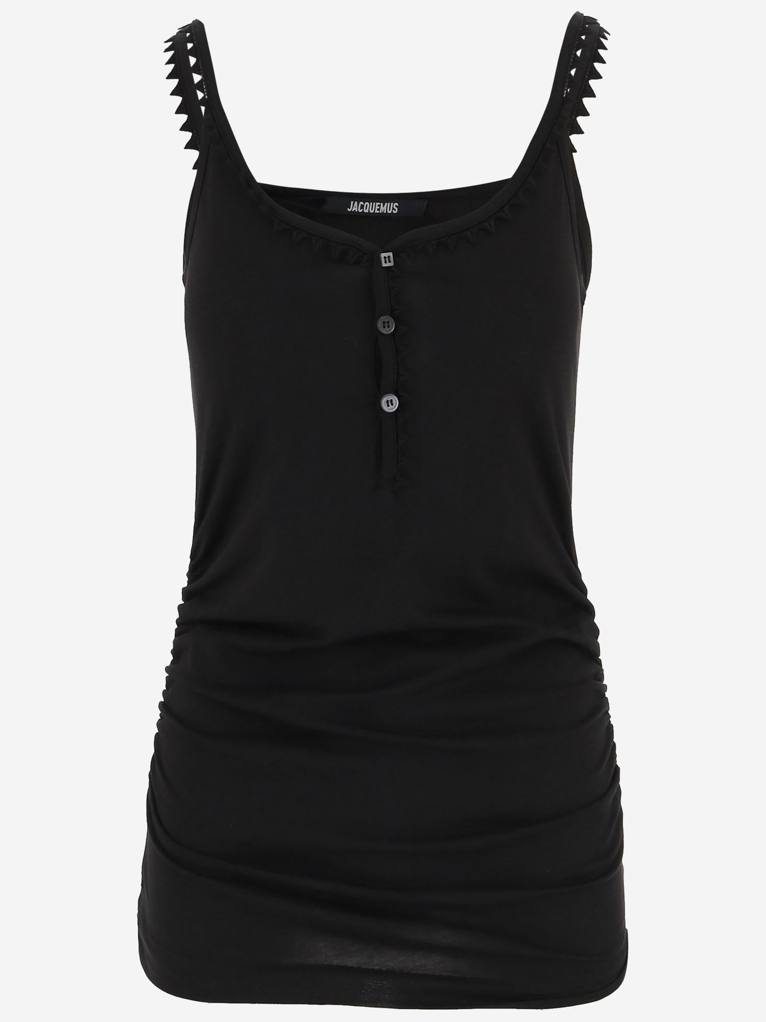 TOP IN COTONE CON MEZZA ABOTTONATURA TSW00567AJ00189 990 JACQUEMUS 