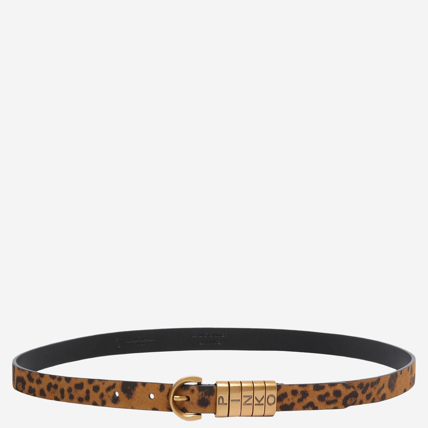 CINTURA IN PELLE SCAMOSCIATA CON LOGO 106406 A32AM35Q PINKO 