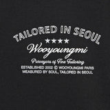 TSHIRT nera in cotone W261TS29 708B WOOYOUNGMI 