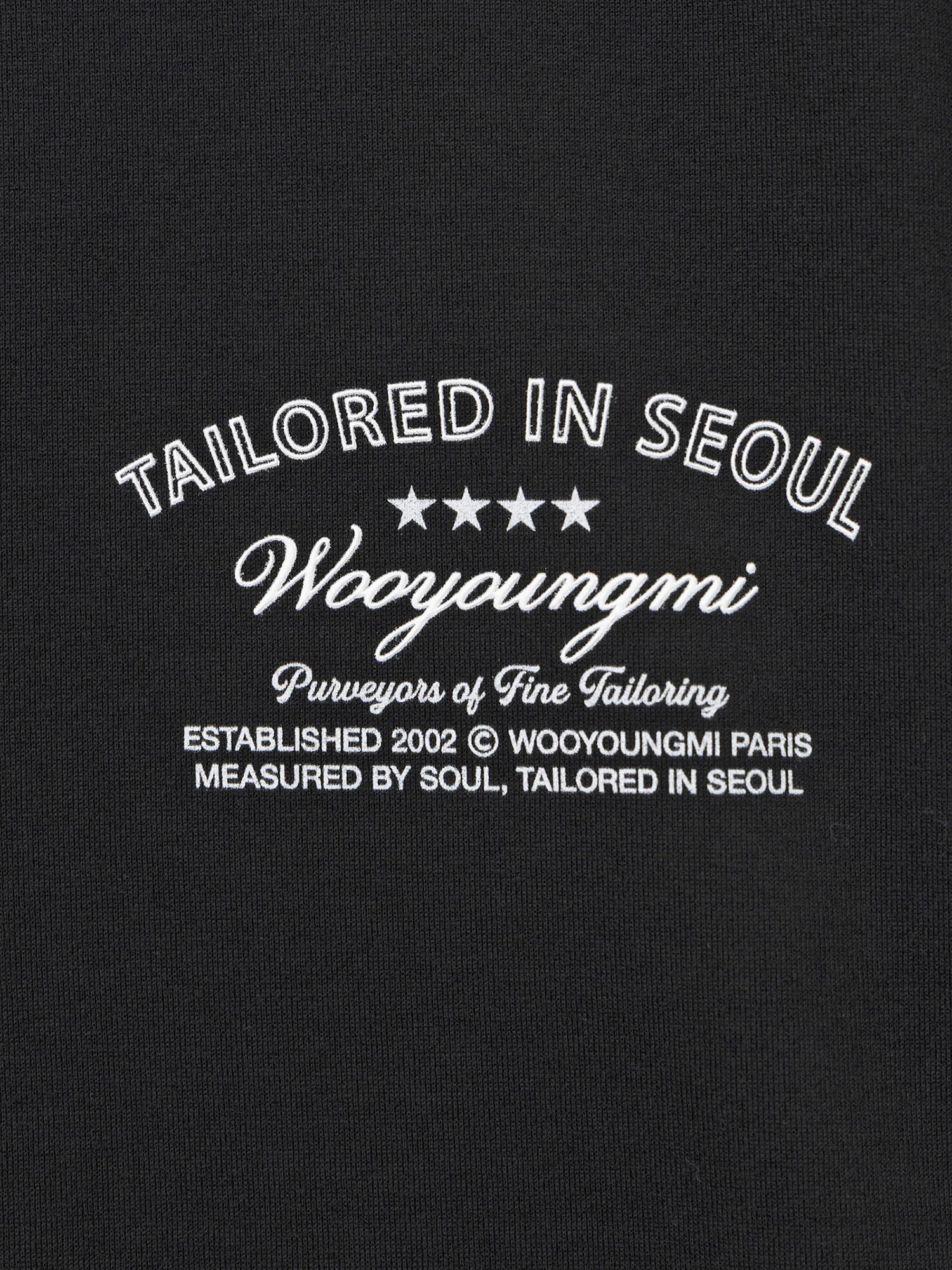 TSHIRT nera in cotone W261TS29 708B WOOYOUNGMI 