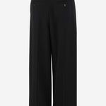 Pantaloni sartoriali a vita alta e gamba ampia in lana 824389 Y7E631000 SAINT LAURENT 