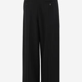 Pantaloni sartoriali a vita alta e gamba ampia in lana 824389 Y7E631000 SAINT LAURENT 