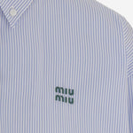 CAMICIA IN COTONE CON MOTIVO A RIGHE MK1659 19EAF0UB3 MIU MIU 