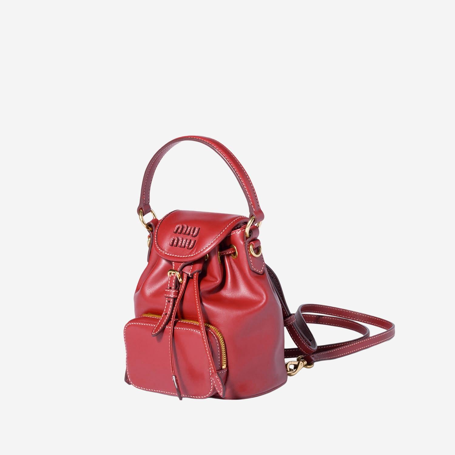 ZAINO IN PELLE CON LOGO 5BZ045 2CRWF0011 MIU MIU 