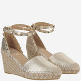 ZEPPE IN PELLE METALLIZZATA CON BORCHIE 8W2S0780 MFA48U VALENTINO GARAVANI 