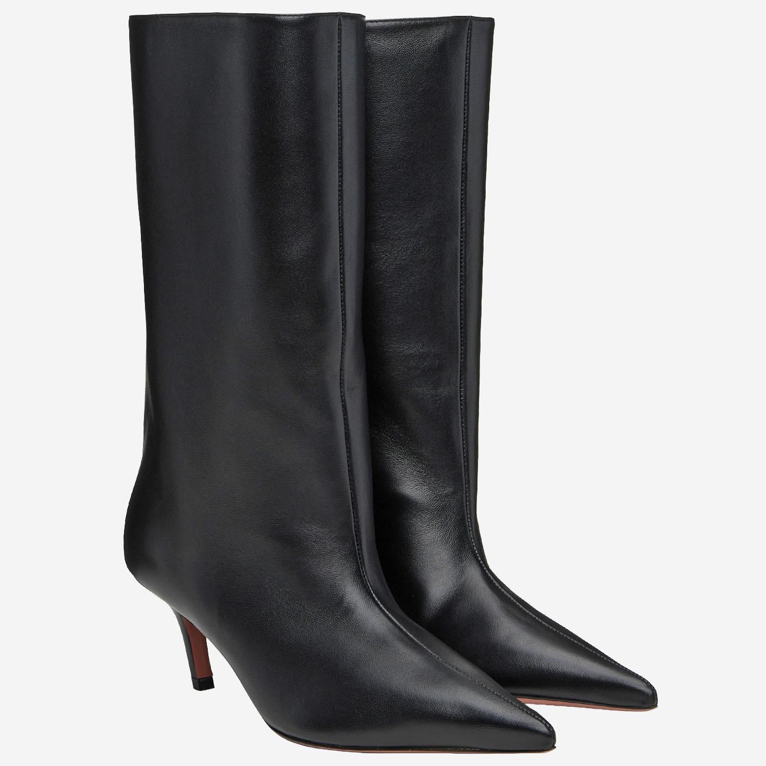 Stivali fiona in nappa FIONABOOT BLACK AMINA MUADDI 