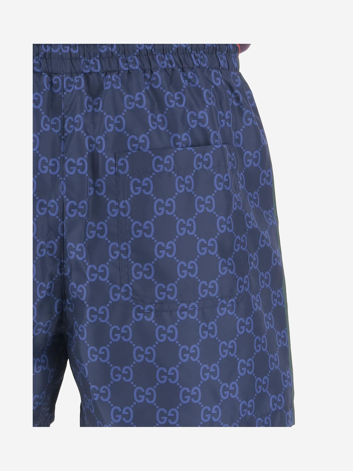 Shorts da bagno in popeline tecnico stampato 815602 XHAJ34735 GUCCI 