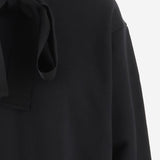 FELPA CON CAPPUCCIO E ROUCHE IN COTONE CON LOGO JE1979995 999B PATOU 
