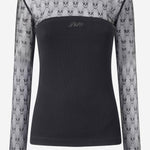 MAGLIA VIOLINISTA IN JERSEY CON PIZZO LOGO LOVE BIRDS 106472 A362Z99 PINKO 