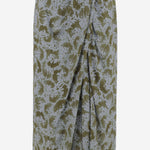 GONNA IN SETA STAMPATA 010800 1163606 DRIES VAN NOTEN 