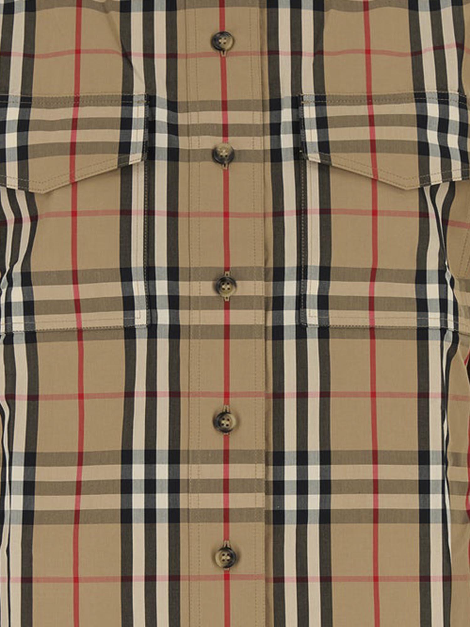 CAMICIA IN COTONE CON MOTIVO CHECK 8111851 ARCHIVEBEIGEIPCHK BURBERRY 