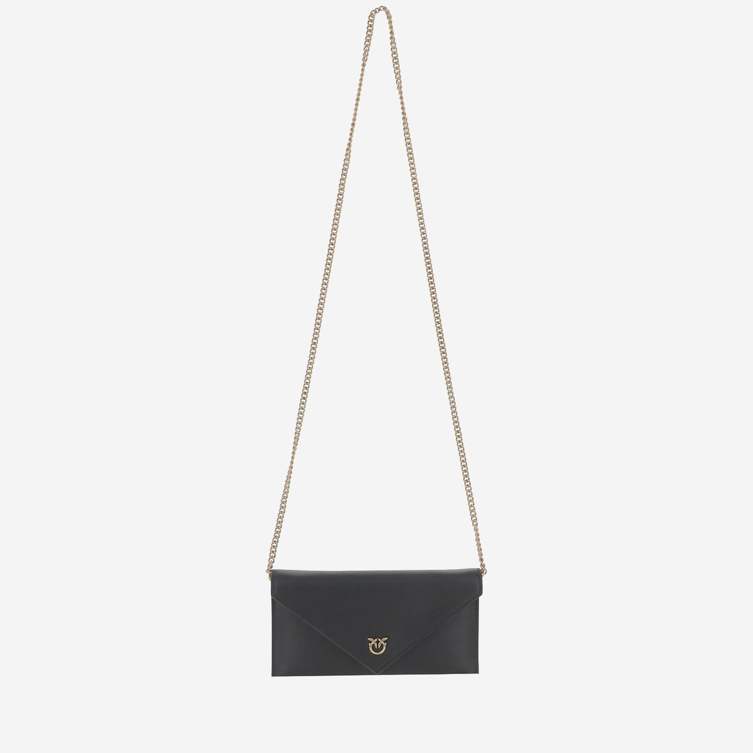BORSA MINI PIATTA IN PELLE 105347 A0F1Z99Q PINKO 