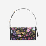 Borsa a spalla in tessuto moiré con stampa Papier Floral 8W0B0T31 QLZN96 VALENTINO GARAVANI 