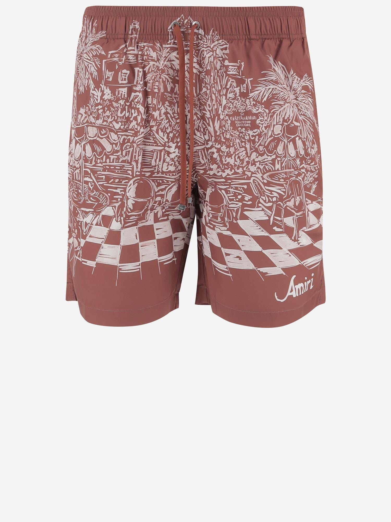 SHORTS DA BAGNO IN TESSUTO TECNICO AMBOSW 1007590 AMIRI 