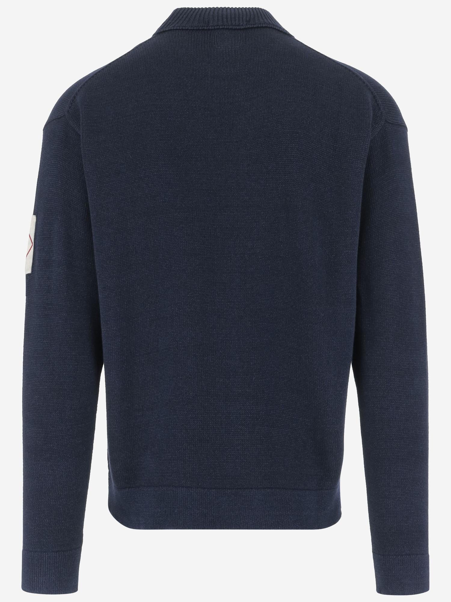 MAGLIONE IN COTONE CON LOGO 19CMKN193A 110330A886 CP COMPANY 
