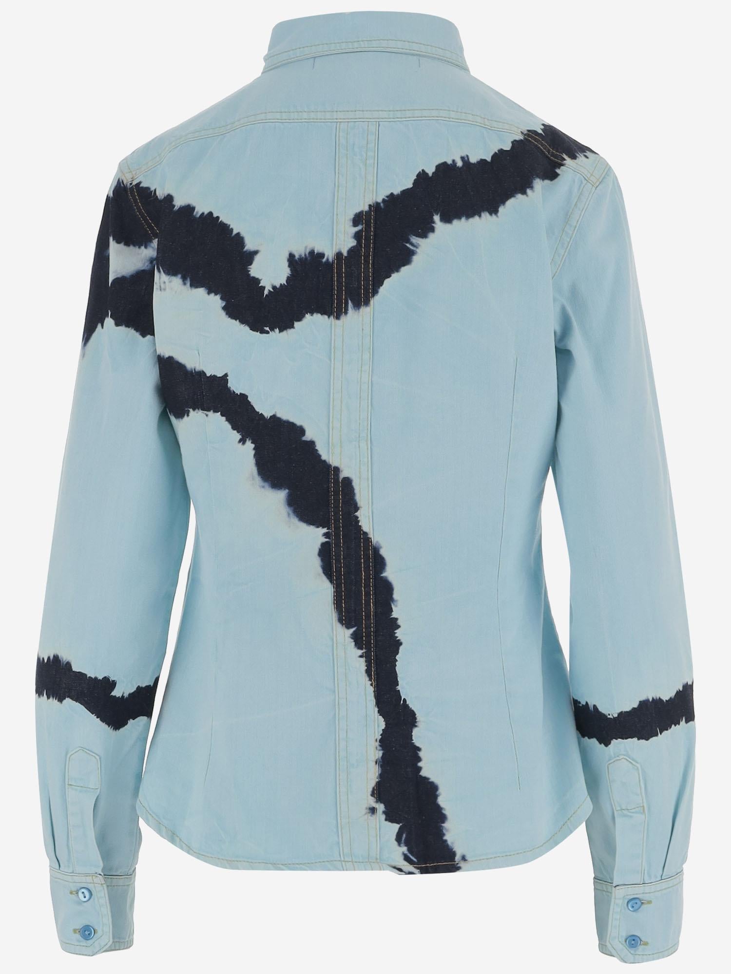 CAMICIA IN COTONE CON MOTIVO TIE-DYE DAM26TU5 BLUE DONT @ ME 