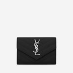 PORTAFOGLIO CASSANDRE MATELASSÉ IN PELLE 414404 BOW021000 SAINT LAURENT 