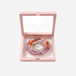 Collana in tessuto e perle di vetro FISHGLASSBEAD YELLOWPINK SORBET ISLAND 