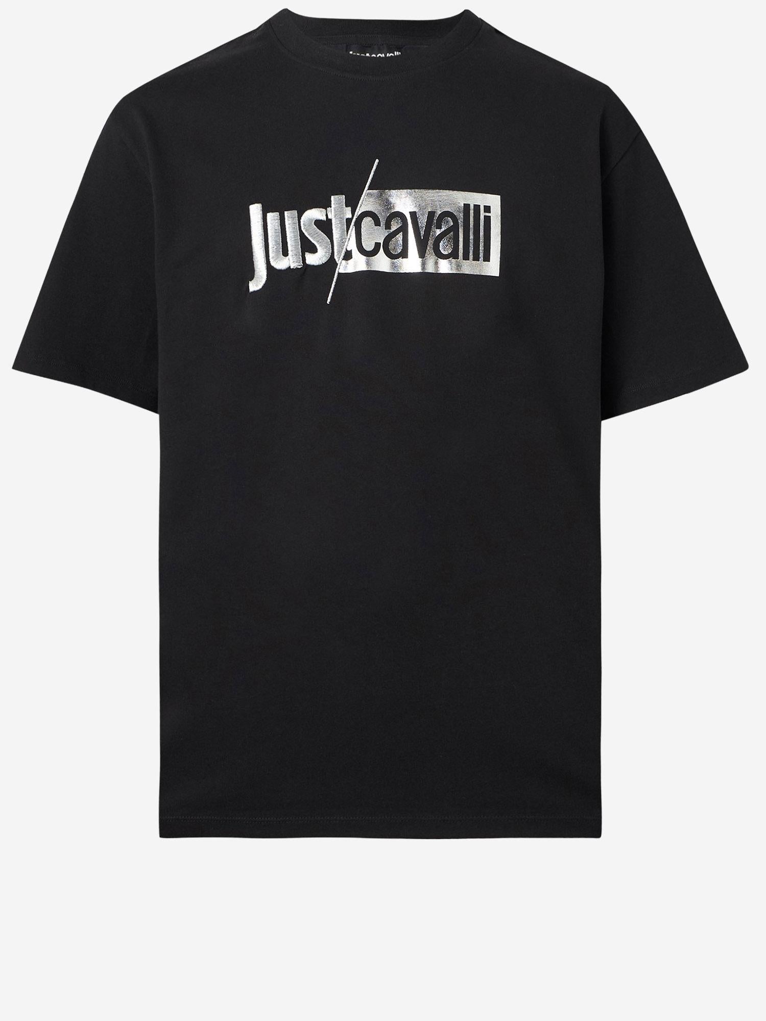 T-SHIRT IN COTONE CON LOGO 80OAHF01 CJ800S89 JUST CAVALLI 