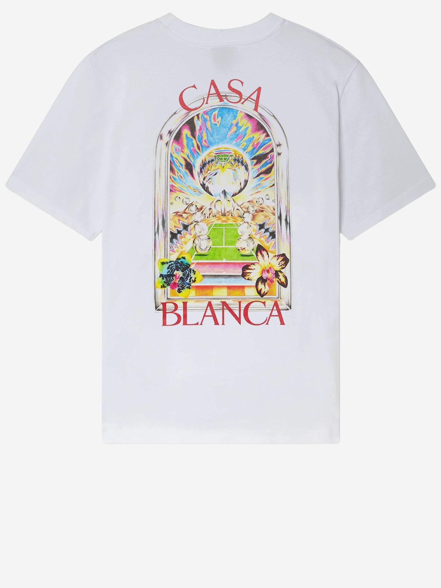 T-SHIRT IN COTONE CON STAMPA MSS26JTS001 15 CASABLANCA 