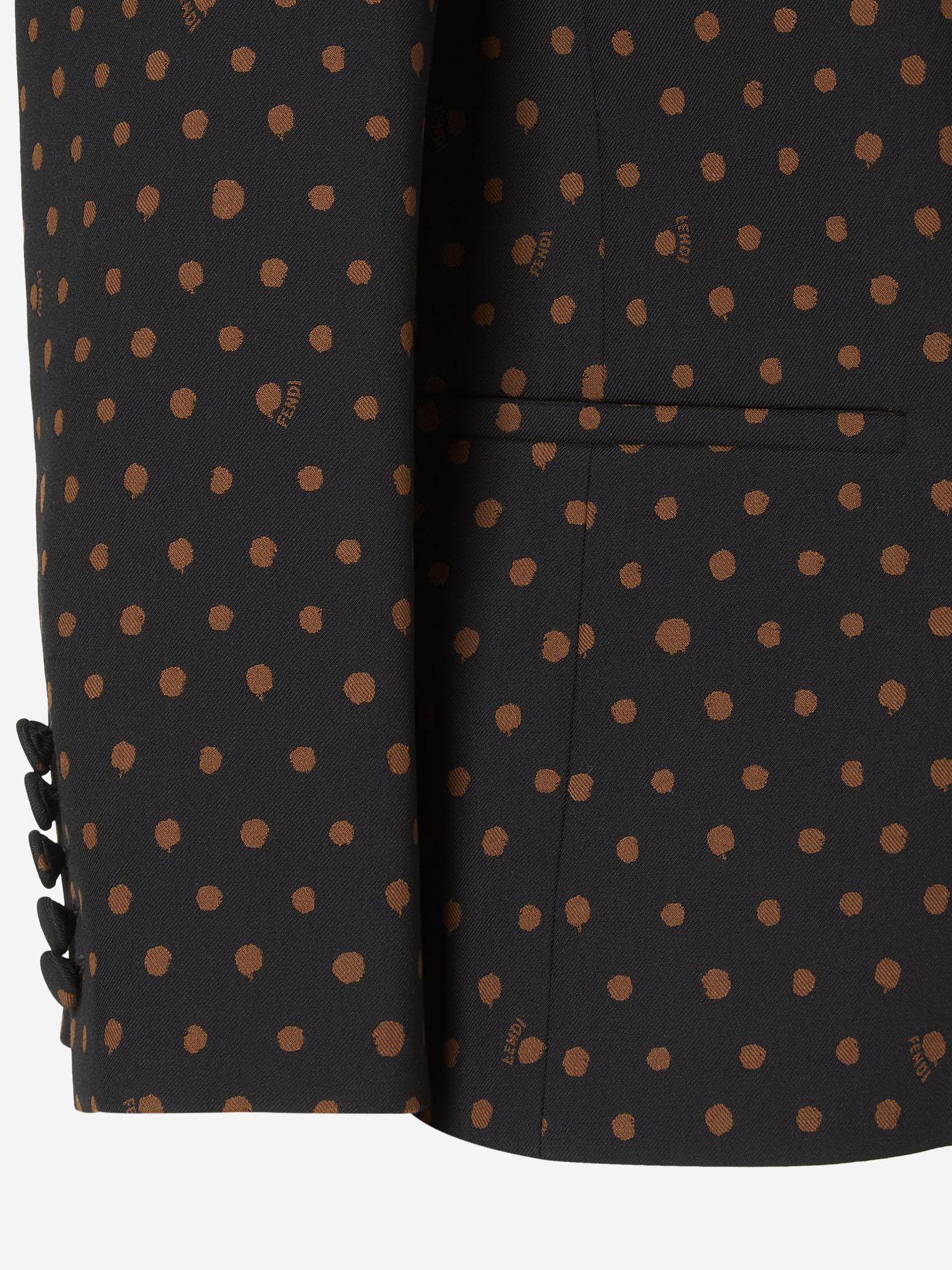 GIACCA IN LANA CON MOTIVO FALENA DOTS FJ7676 AW7EF1UL3 FENDI 