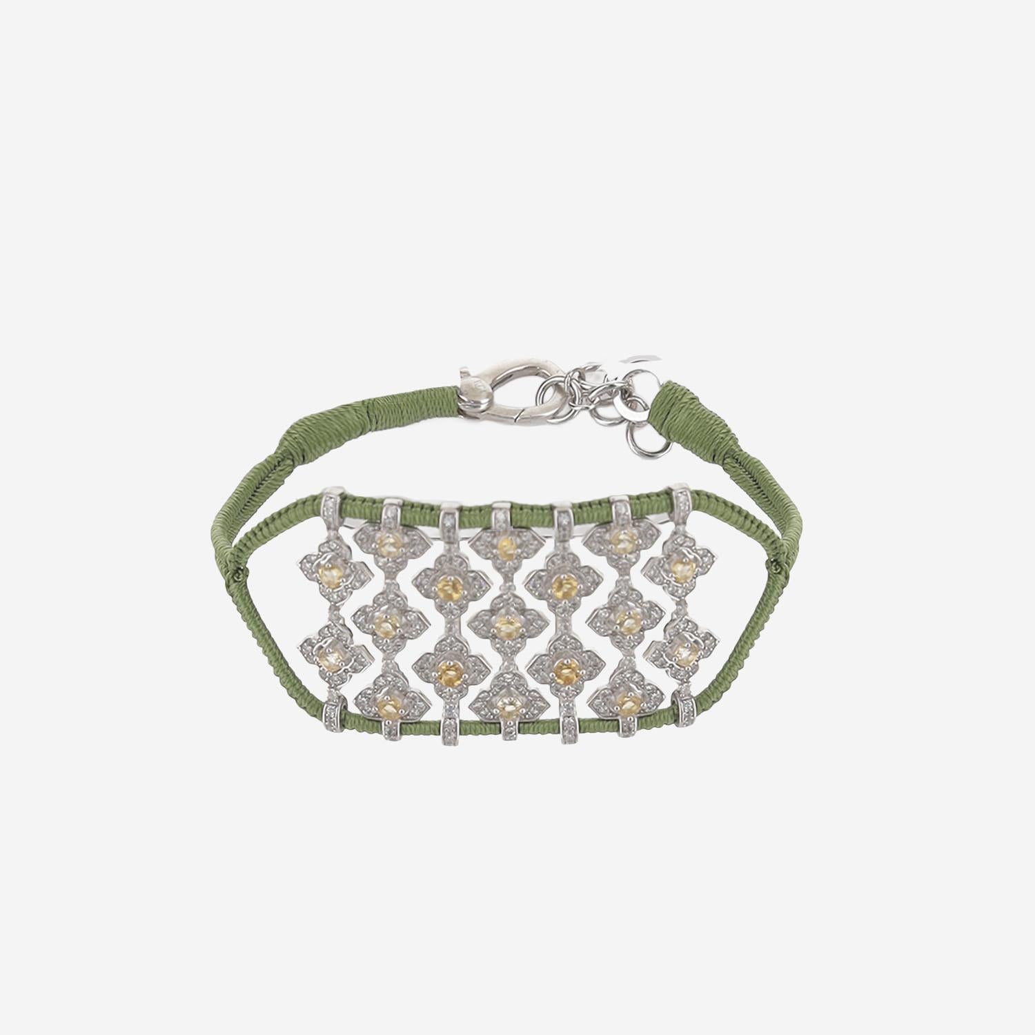 BRACCIALE ARGENTO CON DETTAGLIO GEOMETRICO BRASILIA OLIVE SILVIA BINI GIOIELLI 