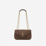BORSA LOULOU PICCOLA IN MATELASSÉ SUEDE 801437 AAEY62358 SAINT LAURENT 