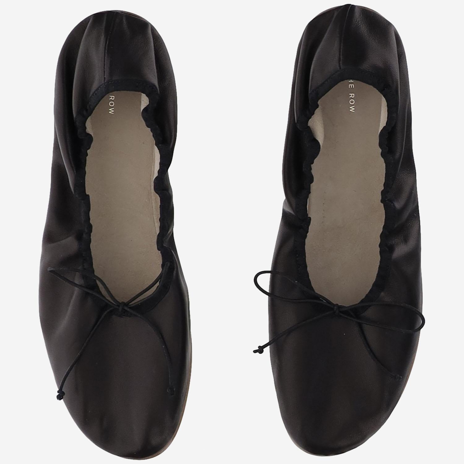 BALLERINE IN PELLE F1637N66 BLK THE ROW 