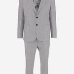 COMPLETO GESSATO IN LINO NAPOLI 4028F001 BRIAN DALES 
