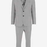 COMPLETO GESSATO IN LINO NAPOLI 4028F001 BRIAN DALES 