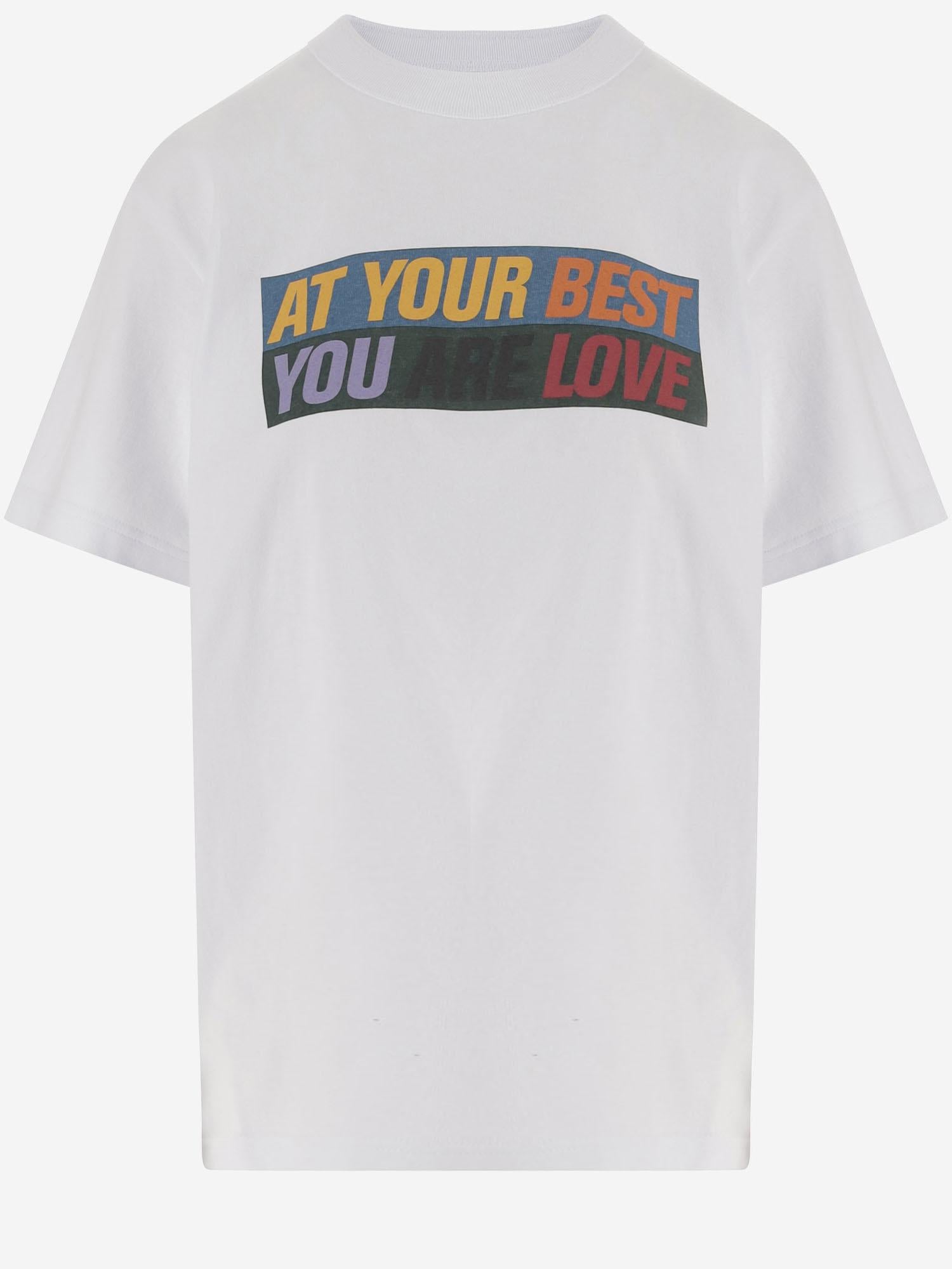 T-SHIRT IN COTONE CON STAMPA 2601150S 101 SACAI 