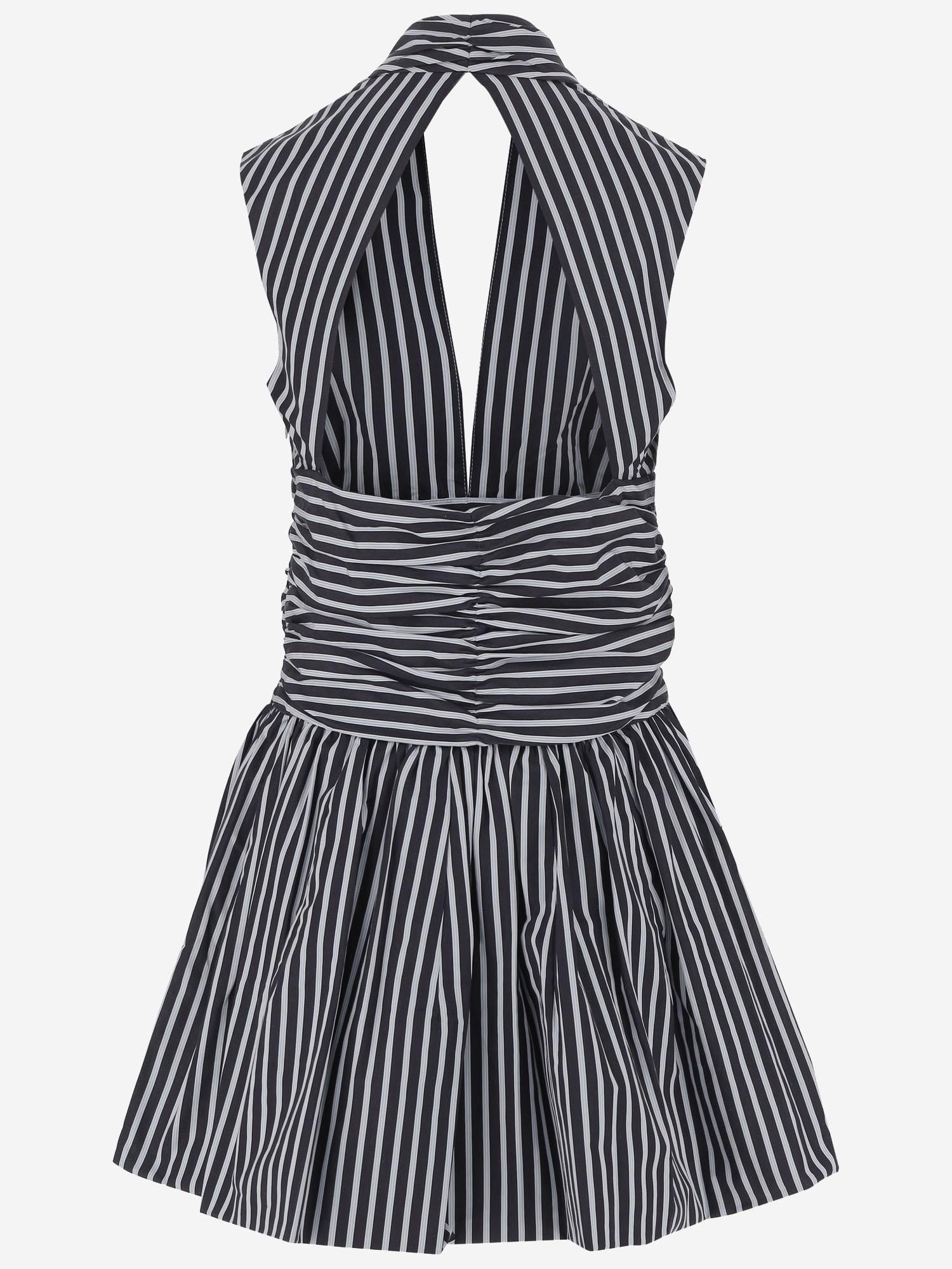 Mini abito con schiena aperta in popeline di cotone DR1760190 5066 PATOU 