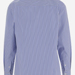 CAMICIA IN COTONE CON MOTIVO A RIGHE E STAMPA GRAFICA HPB009W25 1 HOMME 
