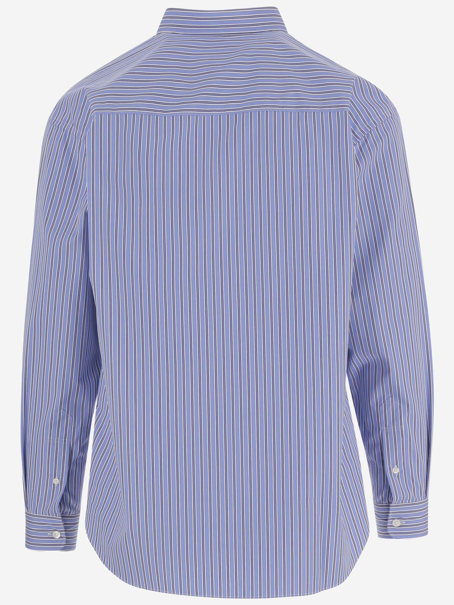 CAMICIA IN COTONE CON MOTIVO A RIGHE E STAMPA GRAFICA HPB009W25 1 HOMME 