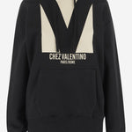 FELPA IN COTONE CON STAMPA CHEZ VALENTINO 6B3MF24I960 0NO VALENTINO 