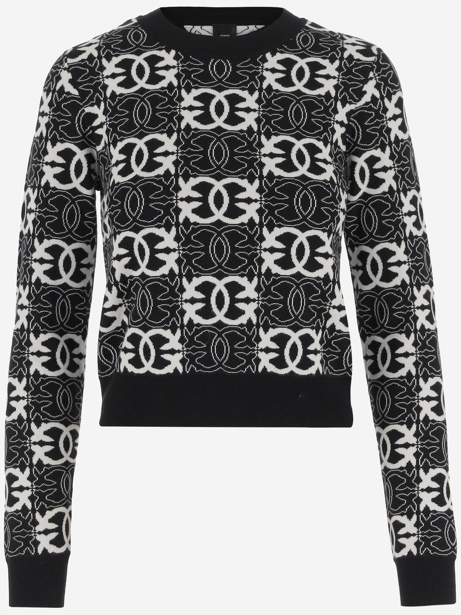 MAGLIA LOVE BIRDS IN MISTO VISCOSA 106041 A2YDZZ2 PINKO 