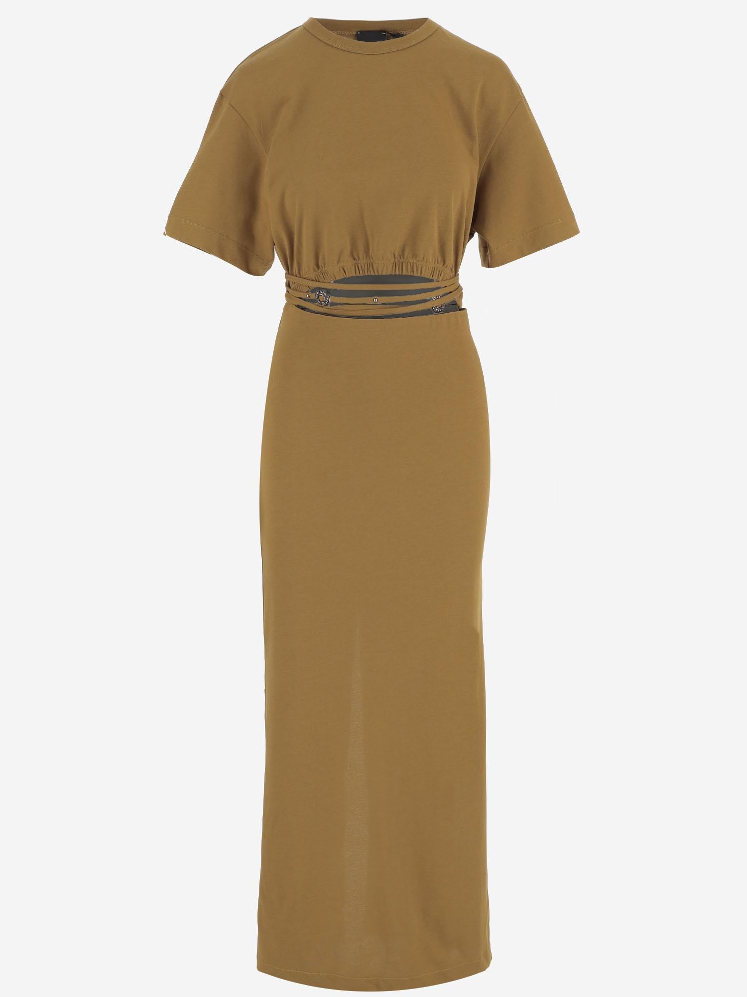 ABITO IN COTONE CON DETTAGLIO CUT-OUT 106908 A3ARL25 PINKO 