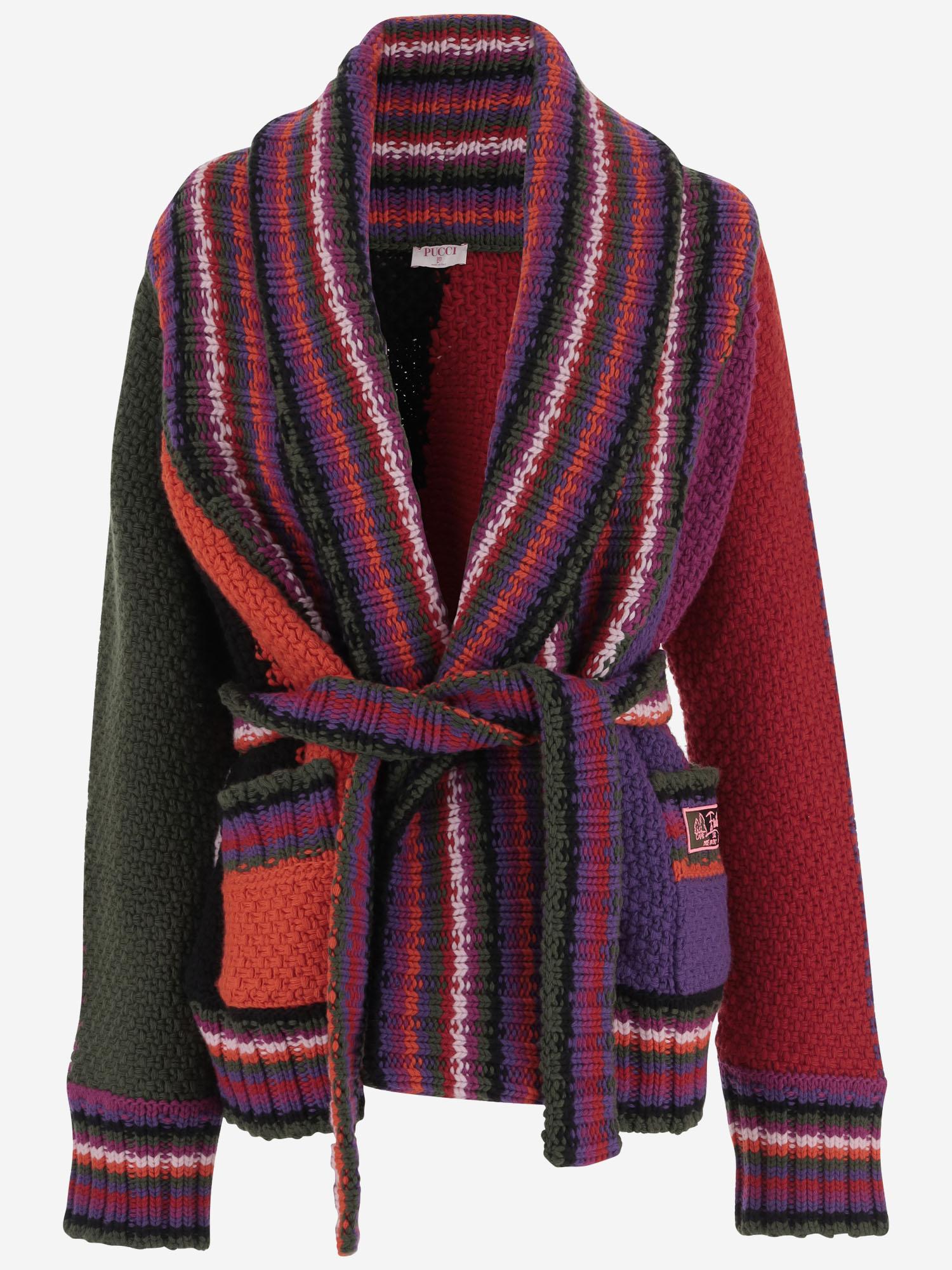 CARDIGAN IN LANA COLOR-BLOCK 5UKQ03 5U963017 EMILIO PUCCI 