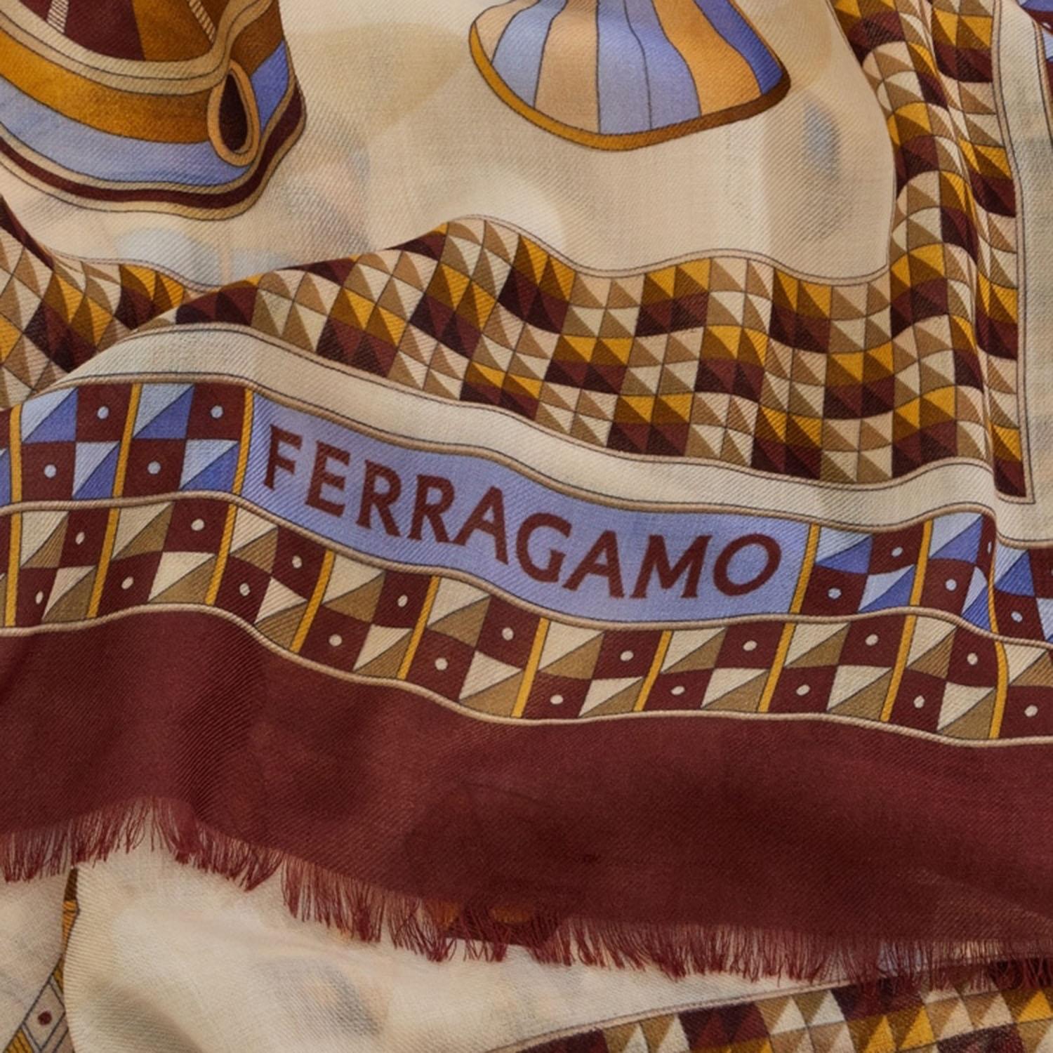 FOULARD IN SETA CON STAMPA NADIR 310197 003 SALVATORE FERRAGAMO 