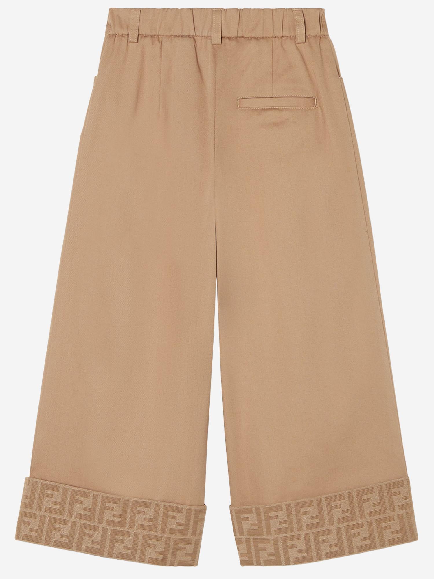 Pantaloni junior in cotone stretch JFF381 AS5YF0QU5 FENDI KIDS 