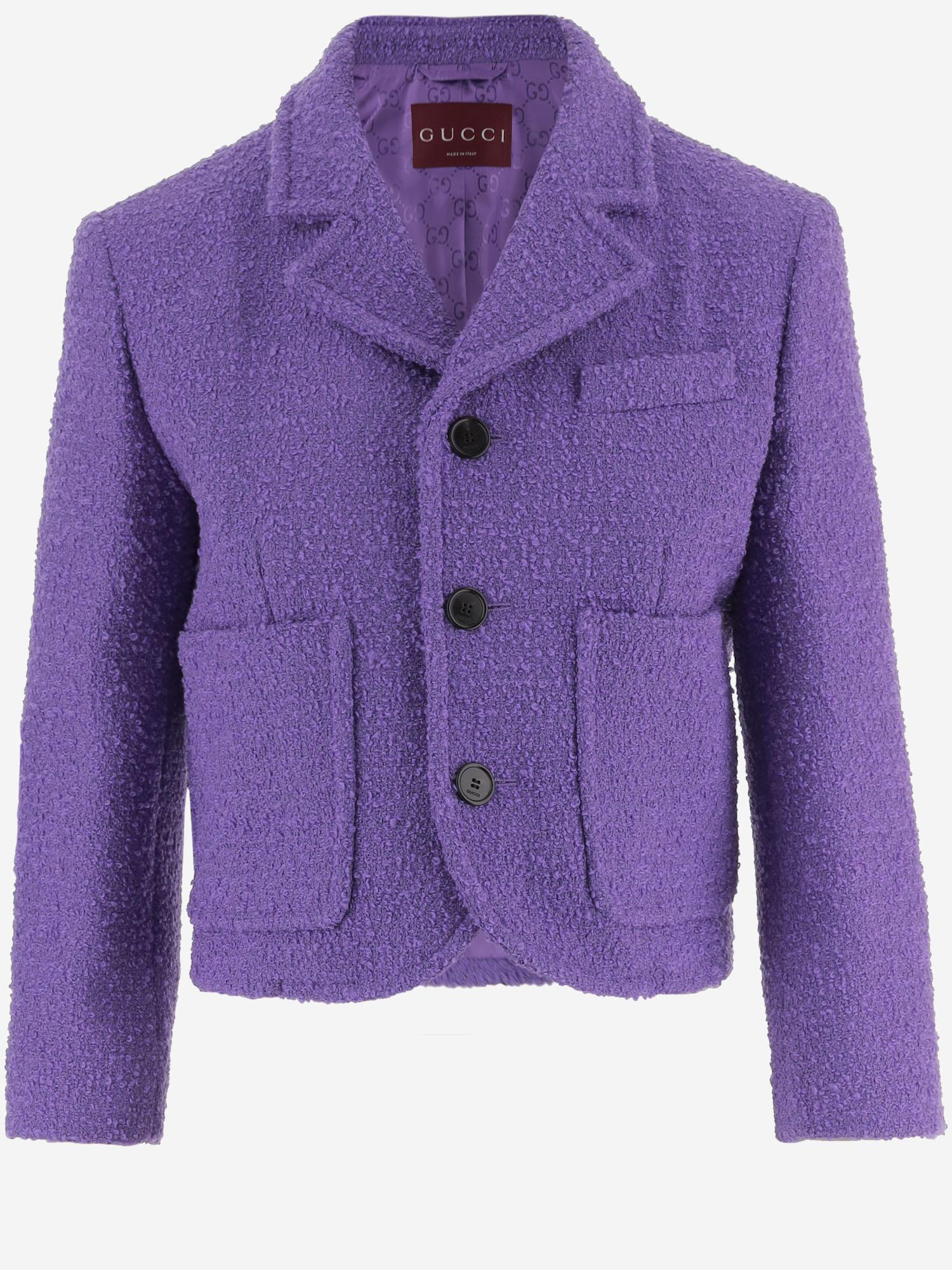 GIACCA IN LANA E COTONE BOUCLÉ 851582 Z7AWX5007 GUCCI 