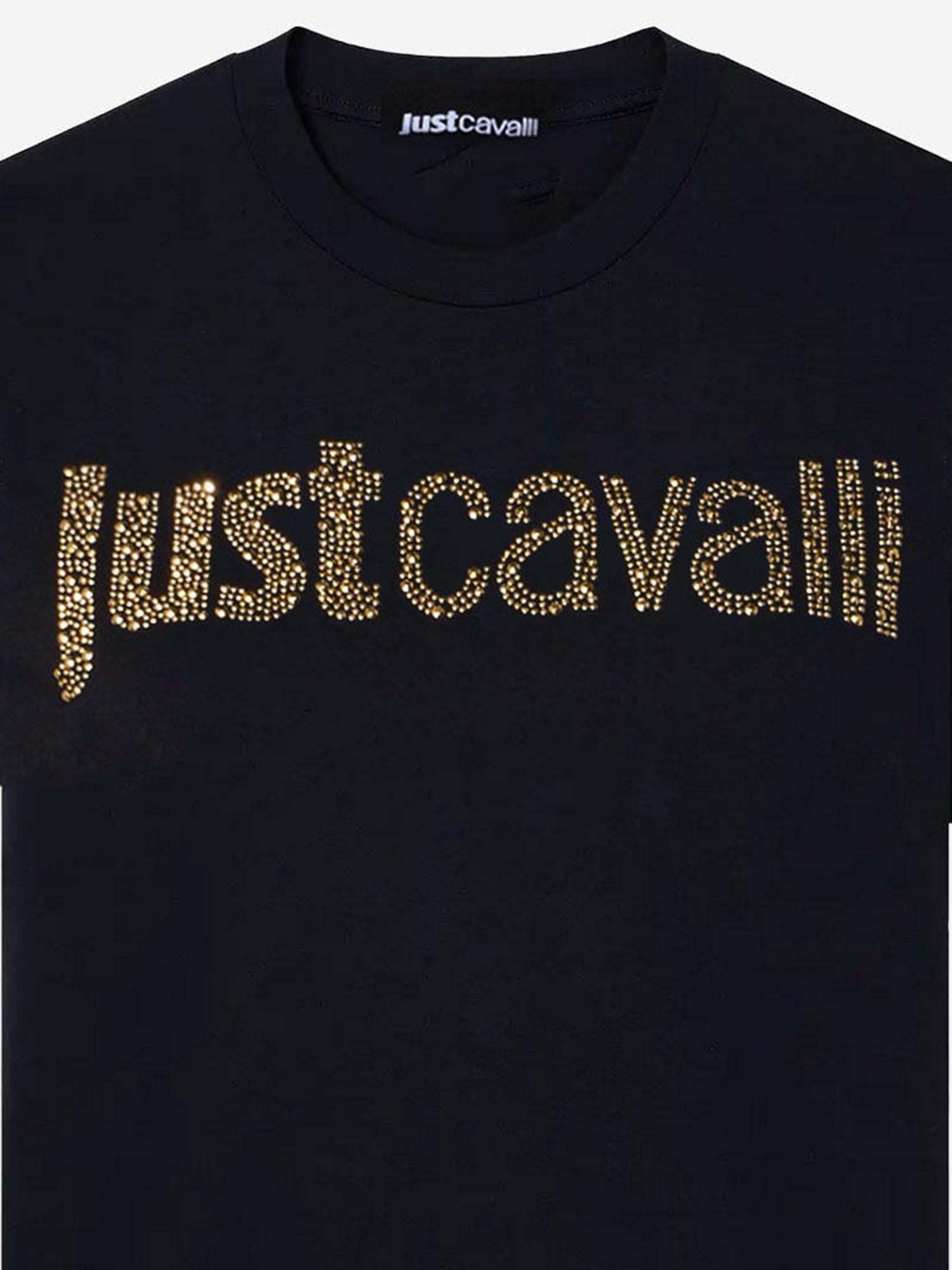 T-SHIRT IN COTONE CON LOGO 80PAHE21 CJ110G89 JUST CAVALLI 