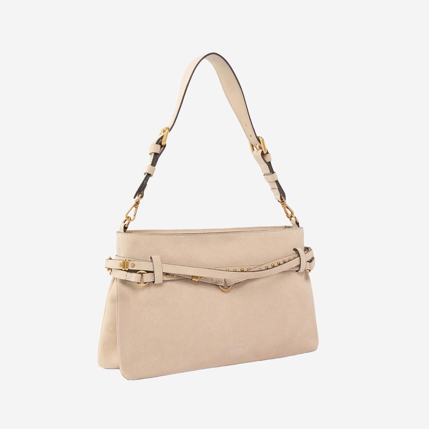 BORSA A SPALLA IN SUEDE 106176 A0F6C50Q PINKO 