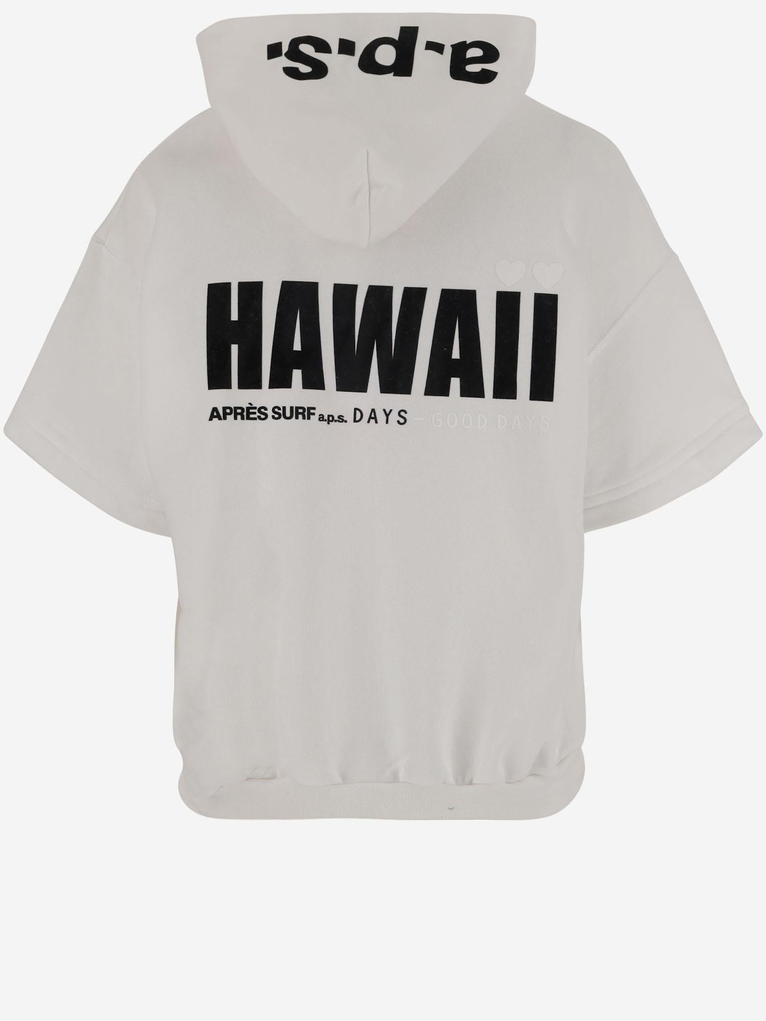 FELPA IN MISTO COTONE CON LOGO LINDA WHITE APRES SURF 