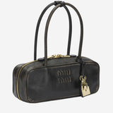 BORSA BEAU IN PELLE CON LOGO 5BB173 AF6PF0201 MIU MIU 
