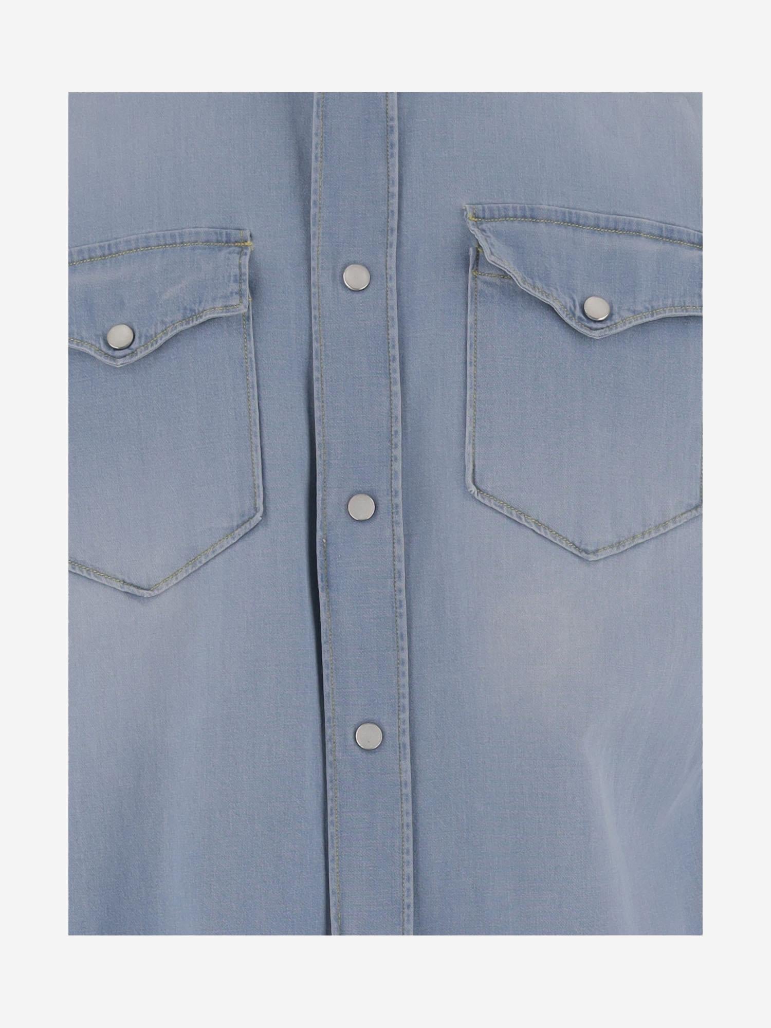 CAMICIA IN DENIM DI COTONE STRETCH WEST 76A2621 GHERARDI 