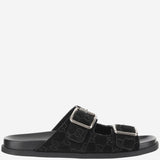 SANDALI SLIDER IN PELLE SCAMOSCIATA 816380 AADUO1000 GUCCI 