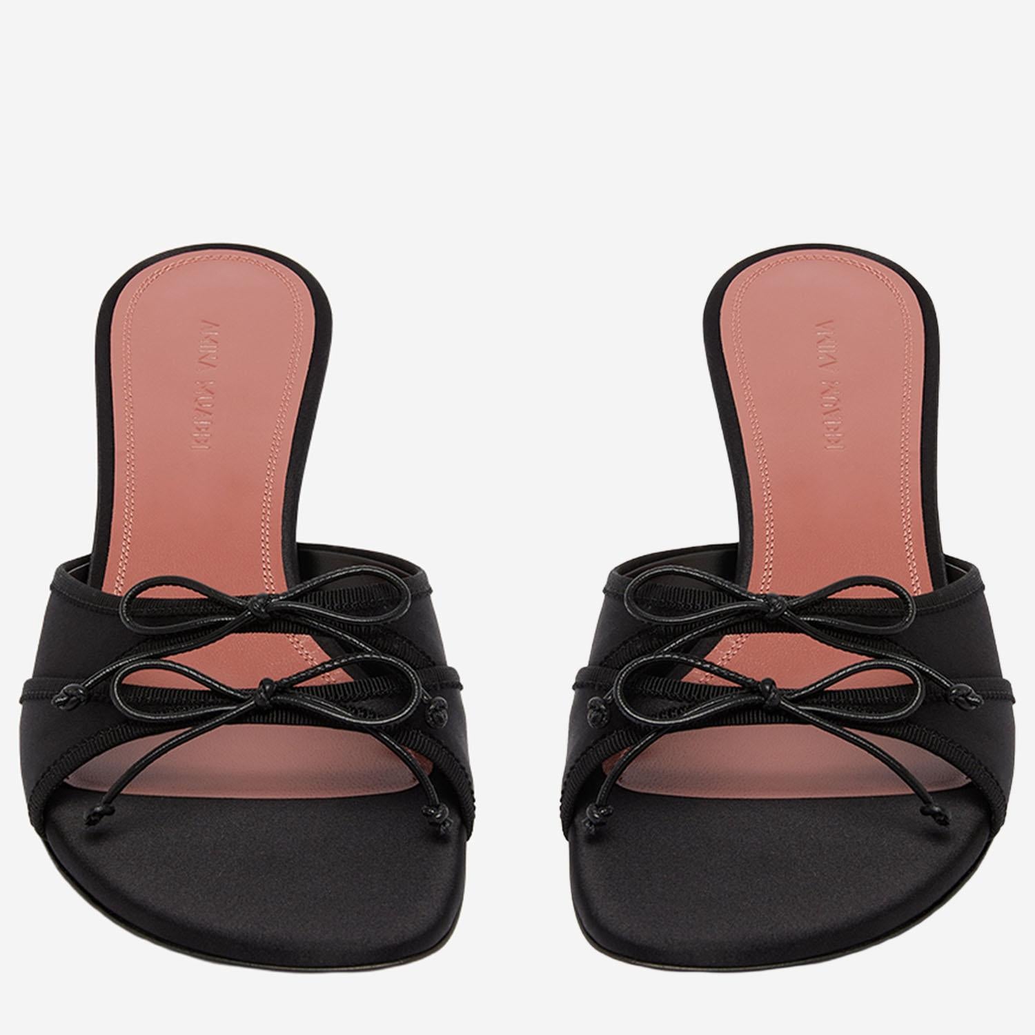 SLIPPER ELEONORA IN SETA ELEONORASLIPPER 45BLACK AMINA MUADDI 
